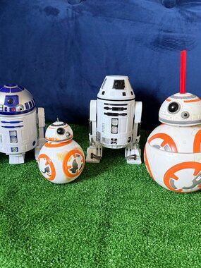 Star Wars Droid Lot – R2-D2, BB-8, RO-4LO Action Figures & Disney Parks Souvenir